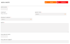Add Note dialog